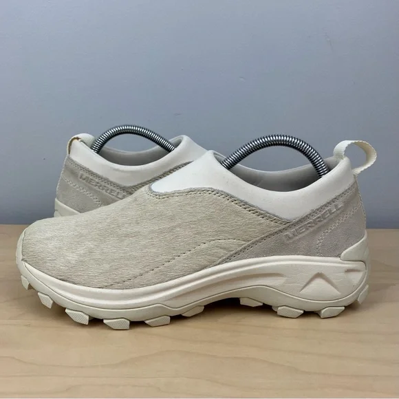 Merrell Men’s Size 8.0 Winter Moc 3 MU SE Chalk Cream Slip On Loafer Shoes Hair